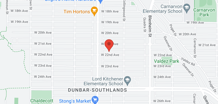 map of 3565 W 22ND AVENUE